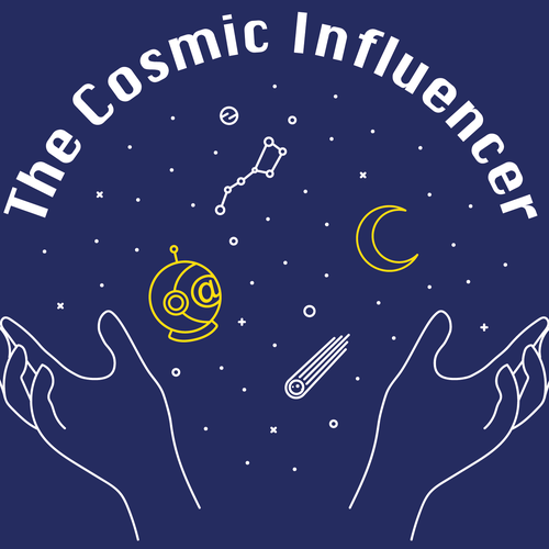 Astronaut t-shirt with the title 'The Cosmic Influencer T-shirt'