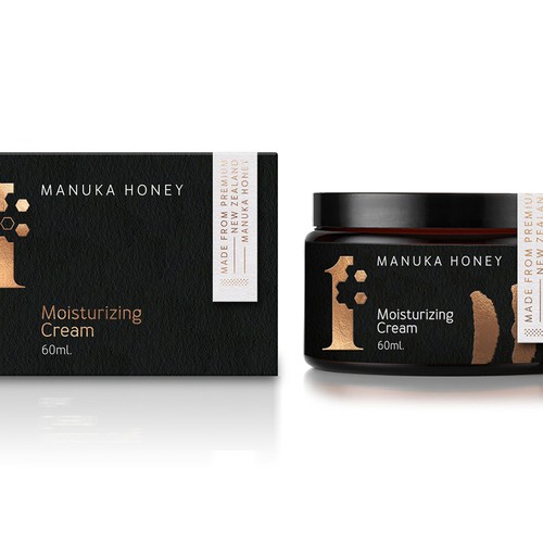Honey label with the title 'Cosmetics Packaging'