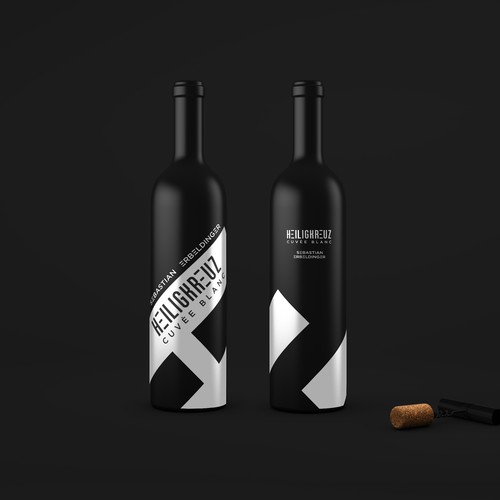 Unique label with the title 'Modern Wine label'