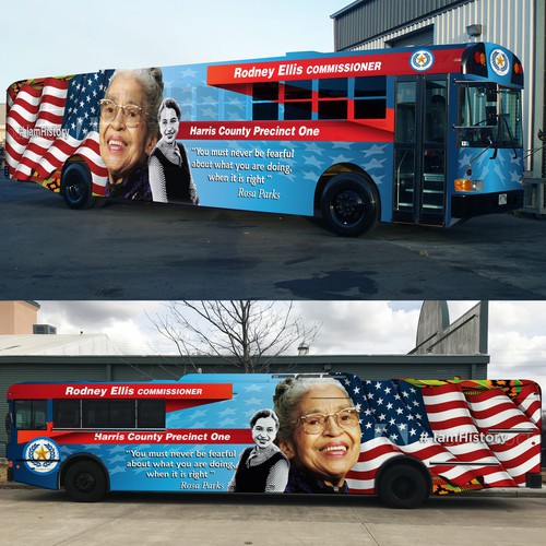 Different design with the title 'Bus full wrap design'