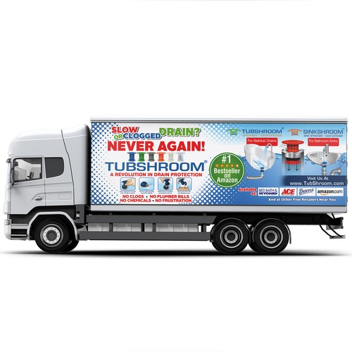 Vehicle graphic design with the title 'Truck wrap'