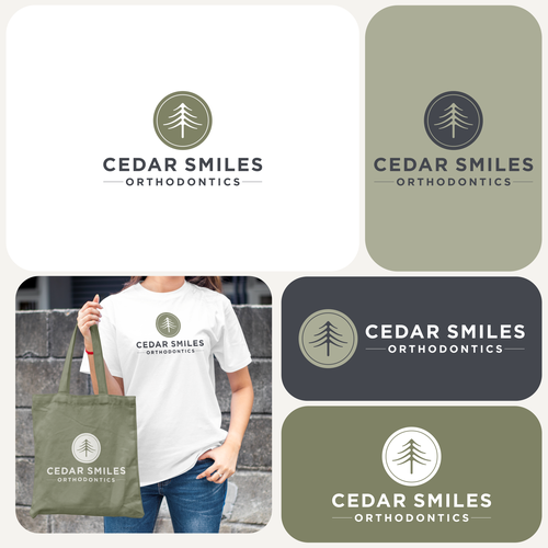 Dental design with the title 'Logo design for Cedar Smiles Orthodontics'