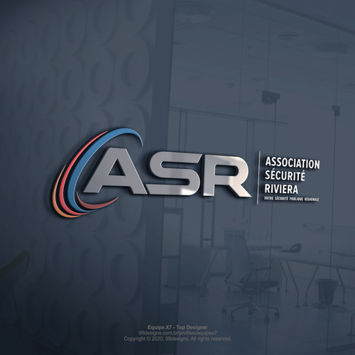 Safety logo with the title 'Association Sécurité Riviera logo design'