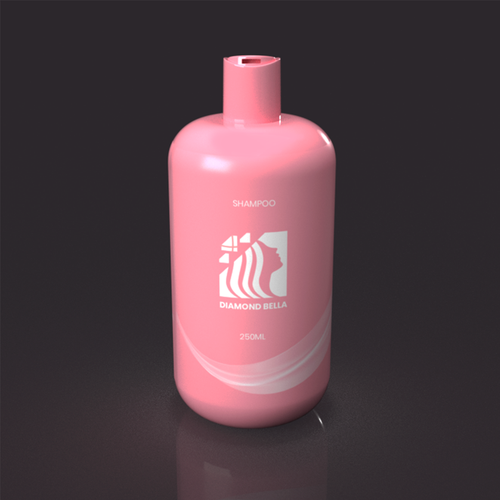 Shampoo label with the title 'Diamond bella'
