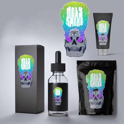 Vape logo with the title 'Holy Smoke Logo'