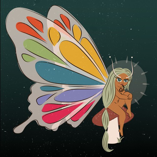 Creature artwork with the title 'Diamond Butterfly'