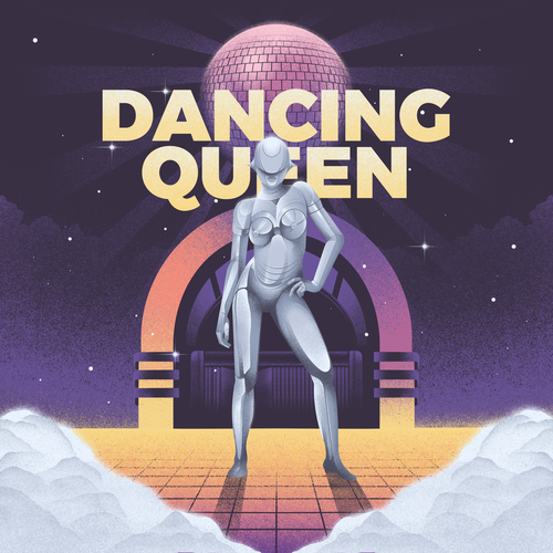 Single cover artwork with the title 'Dancing Queen - Music Artwork'