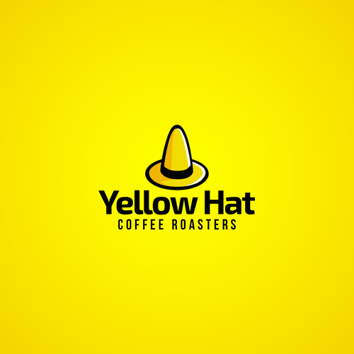 3D gold logo with the title 'Simple 3D Yellow Hat'