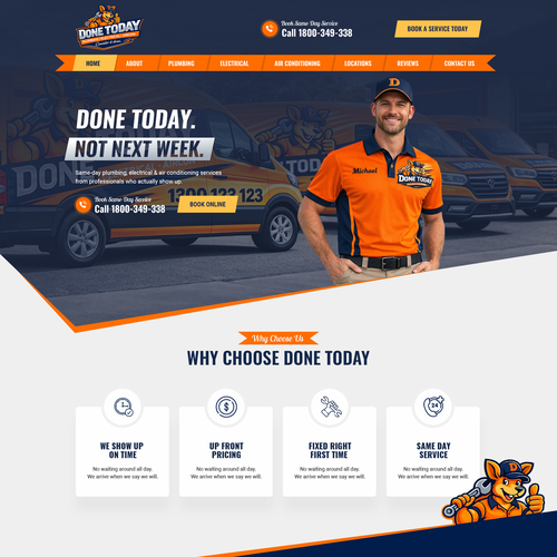 Website with the title 'HVAC Website'