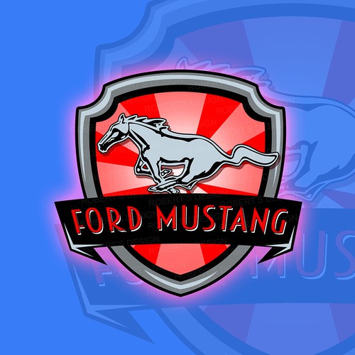 Vehicle logo with the title 'Ford Mustang'
