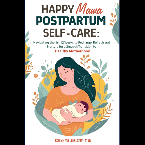 Baby book cover with the title 'Postpartum Wellness Book Cover'