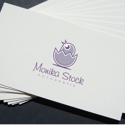 Egg design with the title 'Logo design for mobile Photographer (Newborn & Families)'