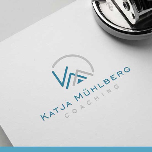 Life design with the title ' initials logo concept for life coach'