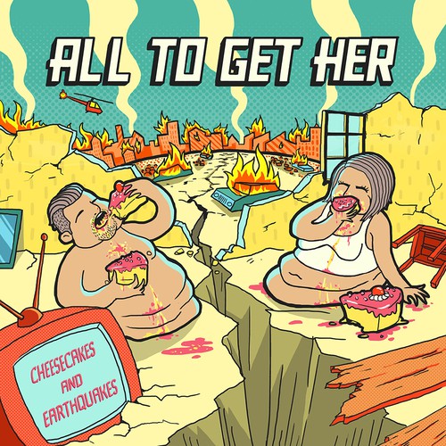 Album artwork with the title 'album cover concept for "all to get her"'