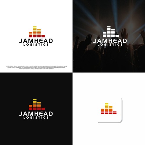 Equalizer design with the title 'music & sports logo'