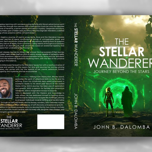 Story book cover with the title 'The Stellar Wanderer'