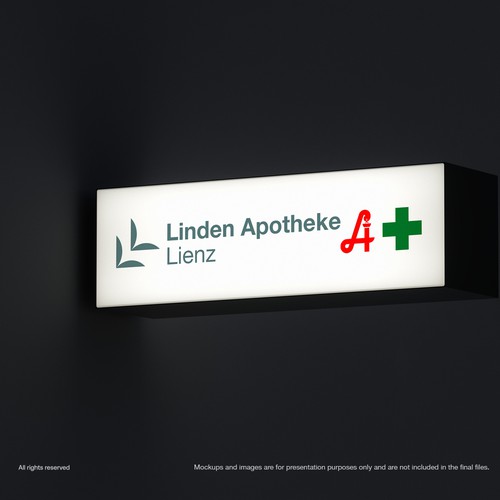 Medical brand with the title 'Lindenapotheke-Lienz visual system'