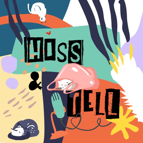 Podcast logo with the title 'Cat Podcast Design/Logo'