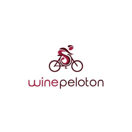 Bike shop logo with the title 'Clever Wine peloton logo'