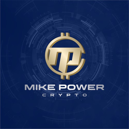 Cryptocurrency logo with the title 'Mike Power Crypto'