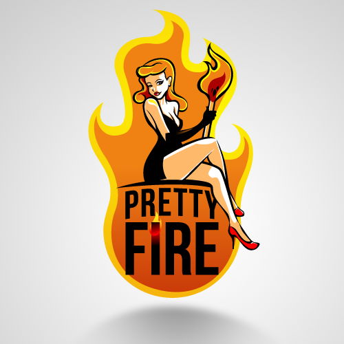 Woman logo with the title 'logo for Pretty Fire'