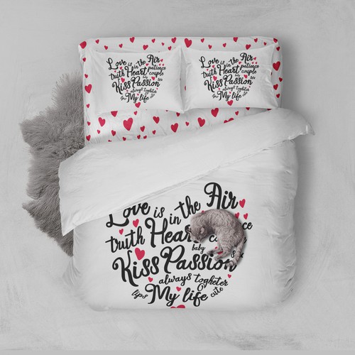 Typography artwork with the title 'Bedlinen pattern Design'