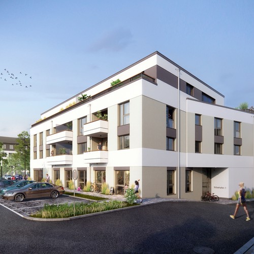 Residence design with the title 'Residential Building Visualization'