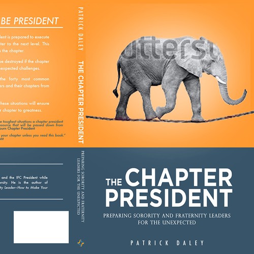 Business book cover with the title 'Create the next book or magazine cover for The Fraternity Advisor'