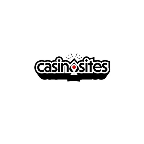 Poker chip logo with the title 'Logo for a casino site'