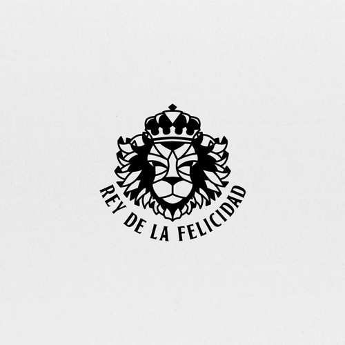 King design with the title 'King Lion logo design for clothing brand '