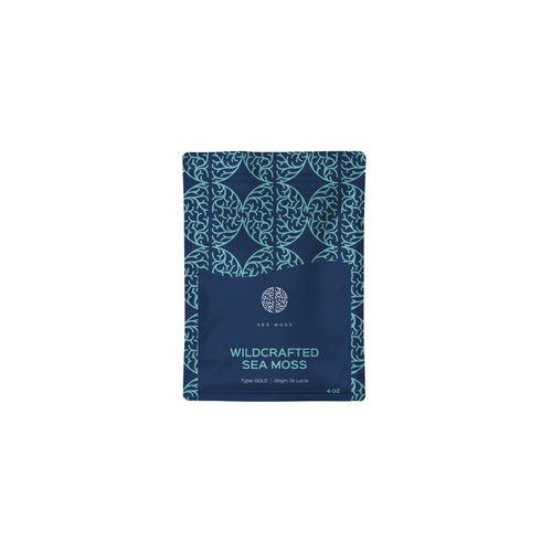 Sophisticated packaging with the title 'Bold minimalist packaging design for food supplement'