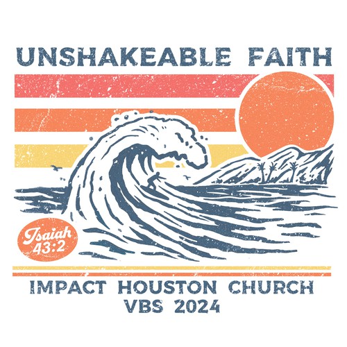 Sunset t-shirt with the title 'surf design'