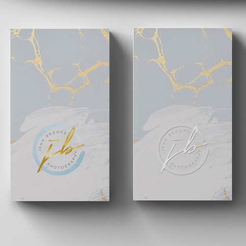 Green and white logo with the title 'Jenn Brooke logo design'