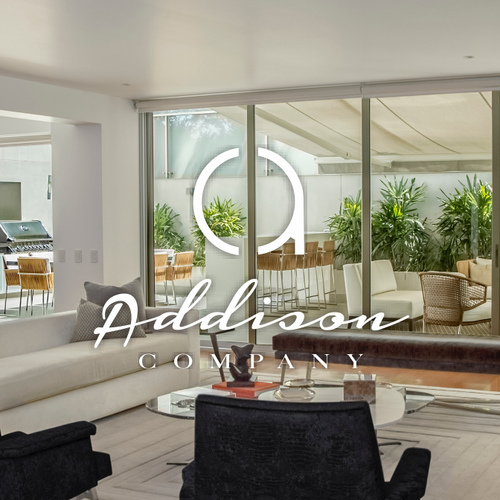 Interior design brand with the title 'Modern, simple logo design'