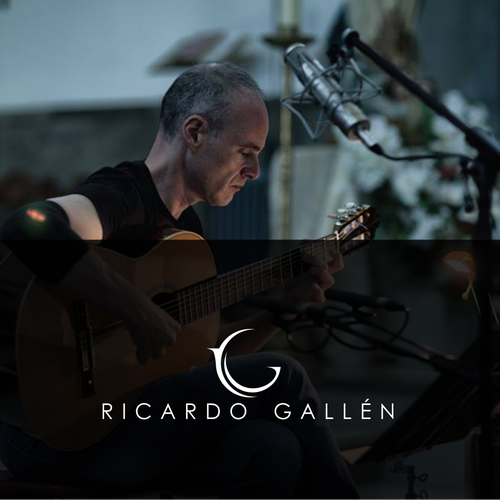 Guitar logo with the title 'Ricardo Gallén'