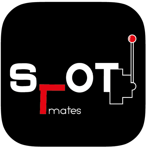 Slot machine logo with the title 'Logo concept for SlotMachine App'