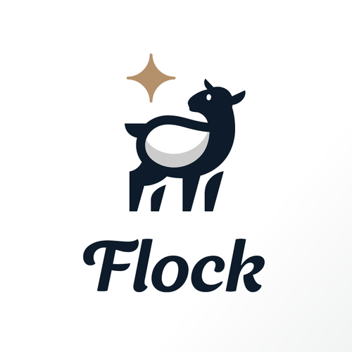 Logo with the title 'Flock app logo'