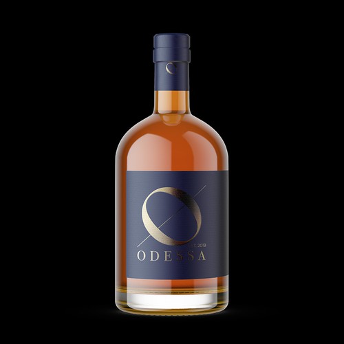 Rum label with the title 'Label design'