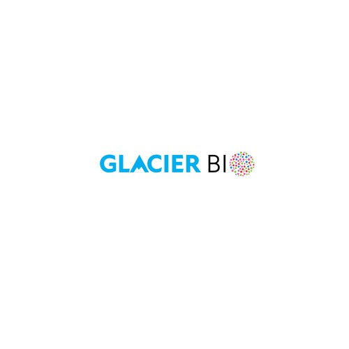 Glacier logo with the title 'Logo Design'