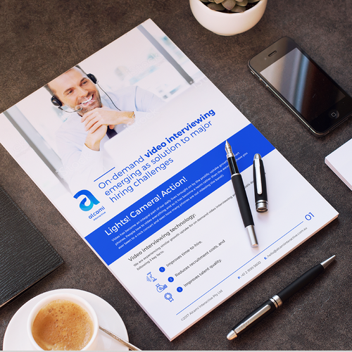 White paper design with the title 'Alcami Interactive'