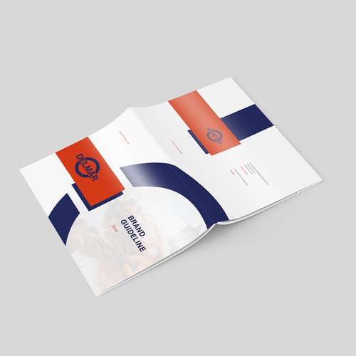 Style guide design with the title 'Brand Guide for mooring subsea services (Oil & Gas)'