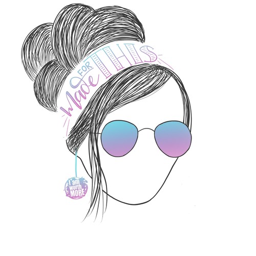 Cool t-shirt with the title 'Lettering illustration'