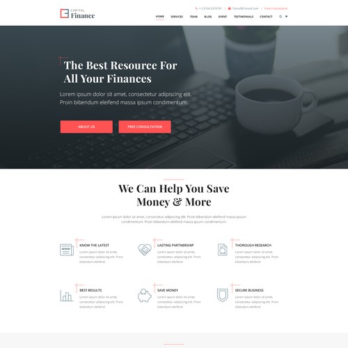 Company website with the title 'Website Template for AdvisorWebsites'