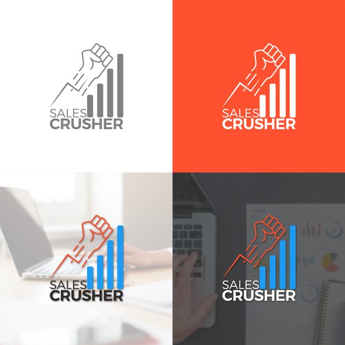 Statistics logo with the title 'Design for SalesCrusher'