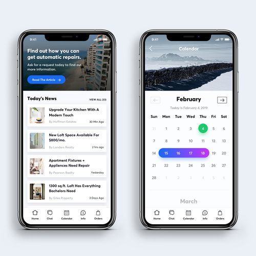 UI design with the title 'Real Estate App UI Concept'