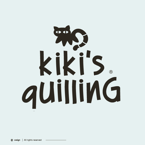 Mascot logo with the title 'Kiki's Quilling'