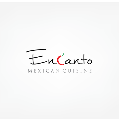 Chili pepper logo with the title 'Mexican restaurant'