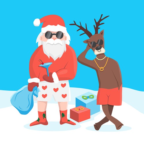 Santa design with the title 'Christmas card'