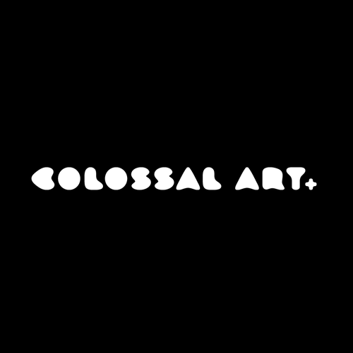 Material design with the title 'COLOSSAL ART'