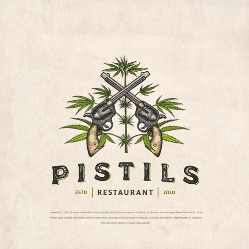 Western logo with the title 'PISTILS Restaurant'